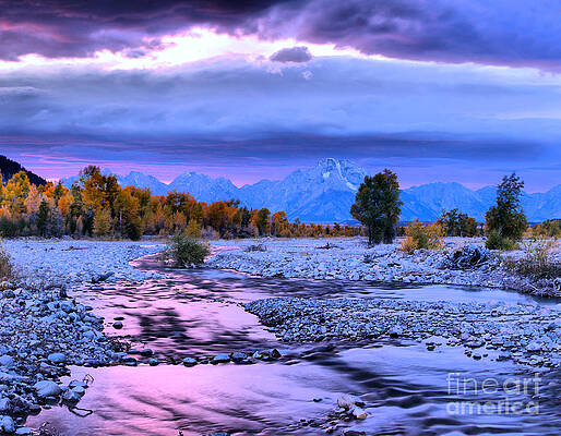 Wall Art featuring the photograph Spread Creek Sunset Glow by Adam Jewell