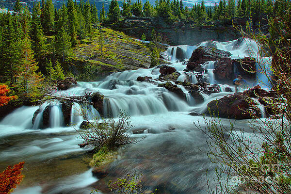 Wall Art featuring the photograph Spring 2019 Red Rock Falls Gusher by Adam Jewell