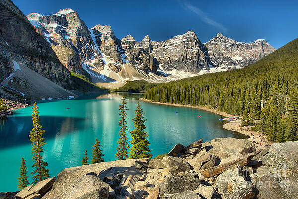 Sunrise Wall Art featuring the photograph Spring Afternoon At Moraine Lake by Adam Jewell