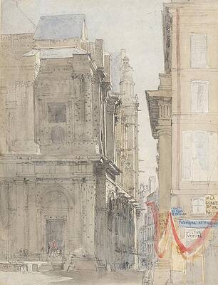 David Cox Painting - St. Eustache, Paris by David Cox