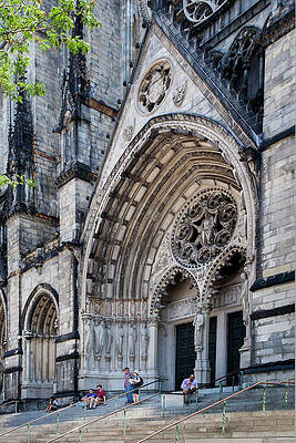 North America Wall Art featuring the digital art St John The Divine Cathedral, Nyc by Lumiere