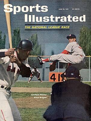 Ernie Broglio in Action Photograph