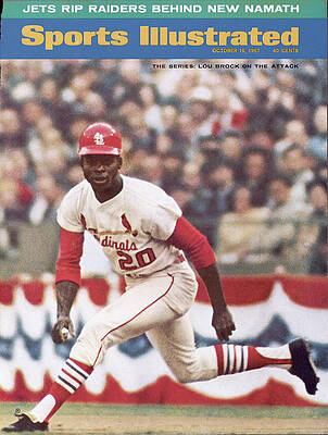 Lou Brock In Action Photograph