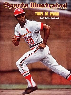 Lou Brock on Sports Illustrated Cover Photograph