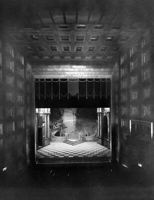 Grand Theater Stage with Scenic Backdrop Wall Art