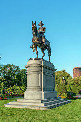 Boston Digital Art - Statue, Public Garden, Boston, Ma by Laura Zeid