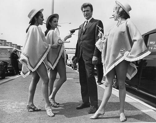 Clint Eastwood's Playful Moment Wall Art