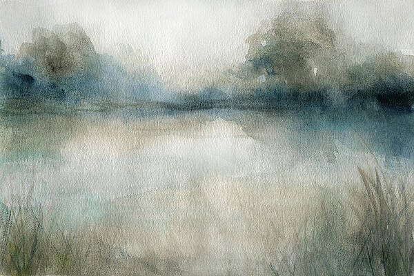 The Stupell Home Decor Collection Trees By Lakeside Landscape Design by Carol Robinson Framed Abstract Art Print 30 in. x 13 in. ar-201_fr_13x30