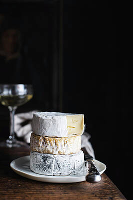 Still Life With Cheese And Wine Print