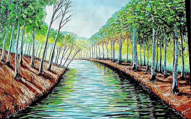 Wall Art featuring the painting Still Waters by Evans Yegon