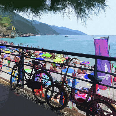 Wall Art featuring the digital art Stopping For A Dip by Gina Harrison