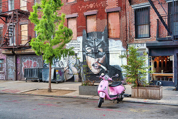 Facade Wall Art featuring the digital art Street In Williamsburg Brooklyn by Laura Zeid