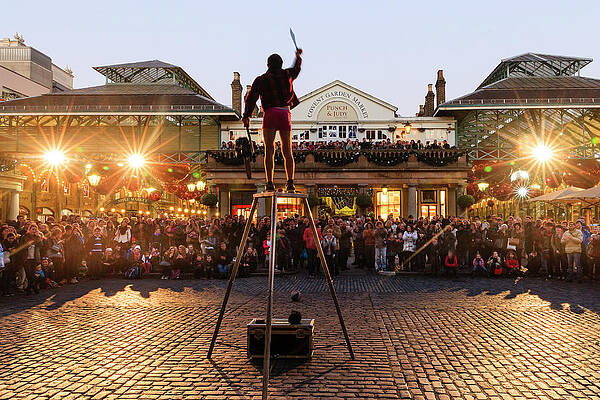 British Wall Art featuring the digital art Street Performer by Suzy Bennett
