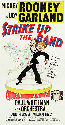 Film Wall Art featuring the drawing Strike Up The Band by Al Hirschfeld
