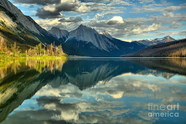 Wall Art featuring the photograph Sun On The Trees At Medicine Lake by Adam Jewell