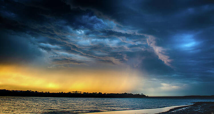 Wall Art featuring the photograph Sunrise Storm Pano by Jeff Phillippi