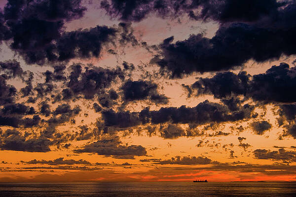 Place Wall Art featuring the painting Sunset Over The Indian Ocean by Jeremy Holton