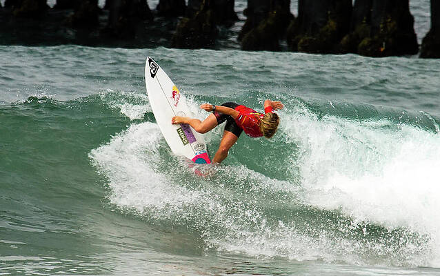 Caroline Marks Wall Art featuring the photograph Surfer Caroline Marks by Waterdancer