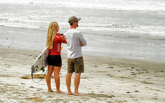 Wall Art featuring the photograph Surfer Girl Caroline Marks by Waterdancer