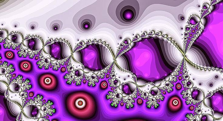 Geometric Wall Art featuring the digital art Synchro Up Purple by Don Northup