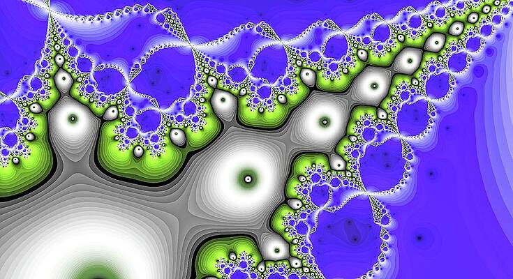 Geometric Wall Art featuring the digital art Synchronicity Magic Blue by Don Northup