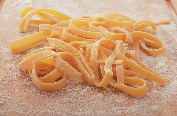 Tagliatelle, Rolled And Cut By Hand Print
