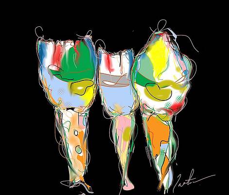Digital Art - Teeth Gone Wild by Ianto Thomas