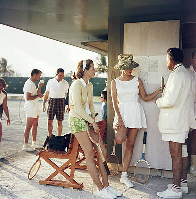 Chic Tennis Gathering in the Sun Wall Art