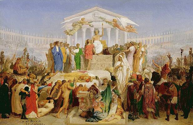 Jean Leon Gerome Painting - The Age Of Augustus, The Birth Of Christ by Jean-Leon Gerome