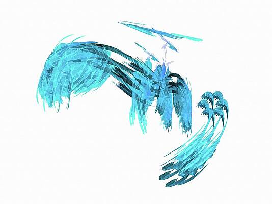 Wall Art featuring the digital art The Art Of Flight Light Blue by Don Northup