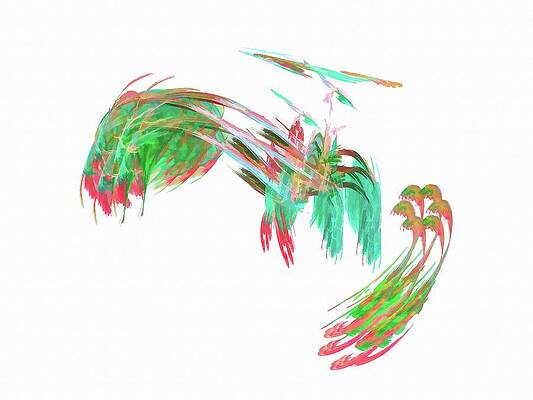 Wall Art featuring the digital art The Art Of Flight Light Colors by Don Northup