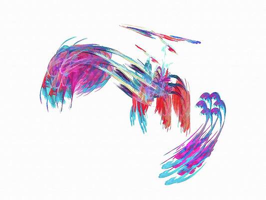 Wall Art featuring the digital art The Art Of Flight Multicolor Blue by Don Northup