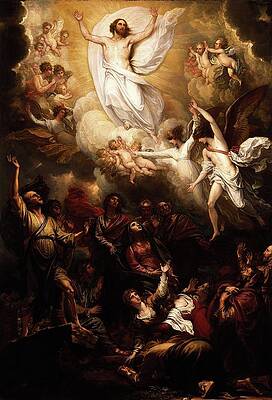 Religion Wall Art featuring the painting The Ascension by Benjamin West