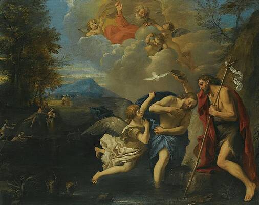 Baptism of Jesus by John the Baptist Wall Art