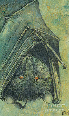 Wall Art featuring the painting The Bat by Marie Stone-van Vuuren