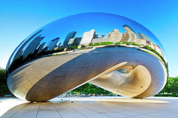 North America Wall Art featuring the digital art The Bean In Chicago by Mackie Tom