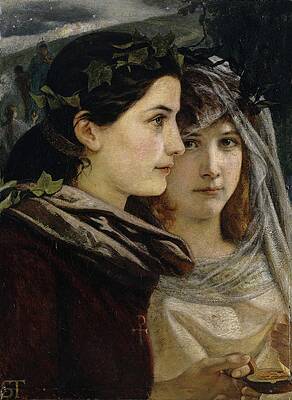 Gaze Painting - The Blissful by Ernst Stuckelberg