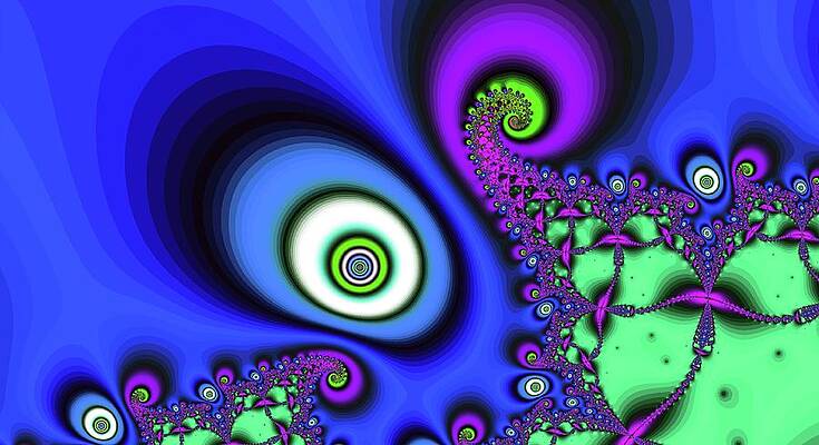 Vibrant Wall Art featuring the digital art The Blue Eye Of The Magician by Don Northup