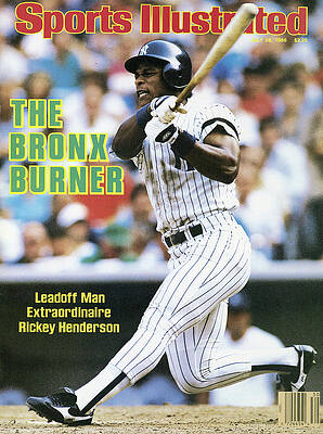 Bat Wall Art featuring the photograph The Bronx Burner Leadoff Man Extraordinaire Rickey Henderson Sports Illustrated Cover by Sports Illustrated