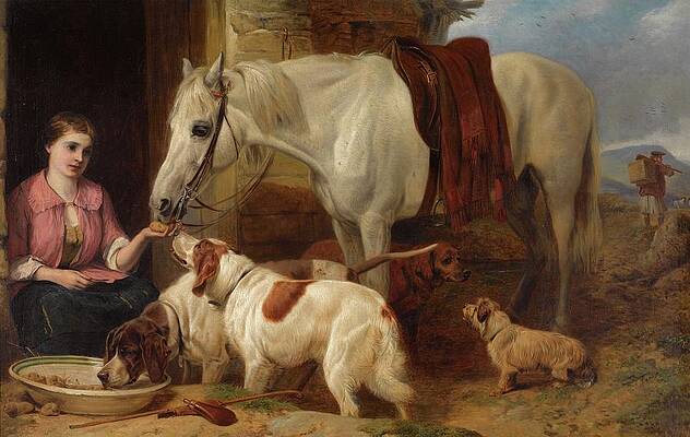 Dog Painting - The Crofters Daughter by Richard Ansdell