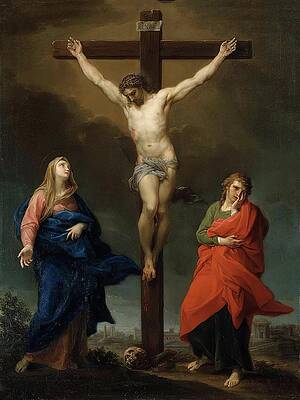 Religion Wall Art featuring the painting The Crucifixion by Pompeo Batoni