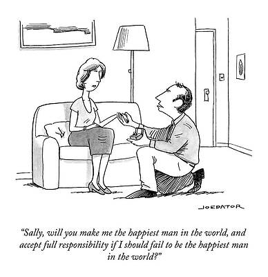 Make Drawing - The Happiest Man In The World by Joe Dator