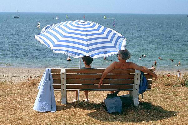 Wall Art featuring the photograph The Holidays In Loire Atlantique In by Michel Baret