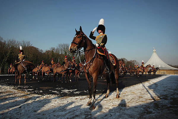 Wall Art featuring the photograph The Kings Troop Royal Horse Artillery by Dan Kitwood
