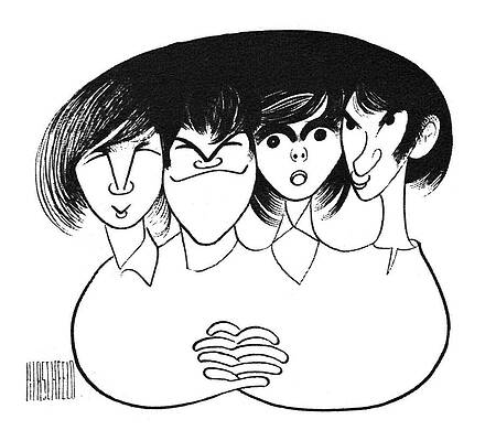 Music Drawing - The Monkees by Al Hirschfeld