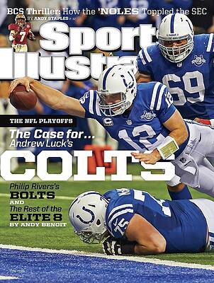 Andrew Luck Dive for Touchdown Photograph