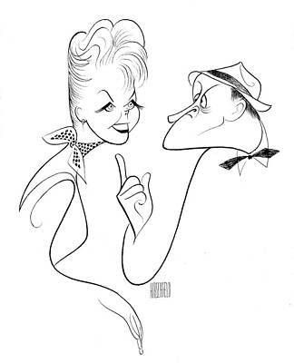 Caricature Wall Art featuring the drawing The Pajama Game by Al Hirschfeld