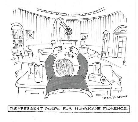 President Prepares for Hurricane Drawing