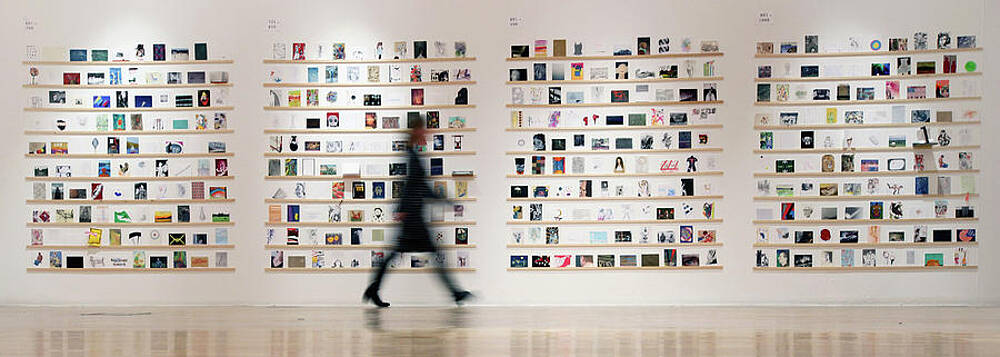 Gallery Wall with Blurred Visitor Wall Art