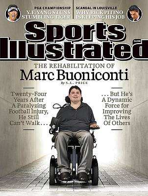 Playing Wall Art featuring the photograph The Rehabilitation Of Marc Buoniconti Sports Illustrated Cover by Sports Illustrated